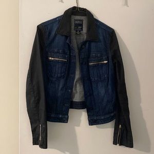 Guess dark blue and black denim jacket